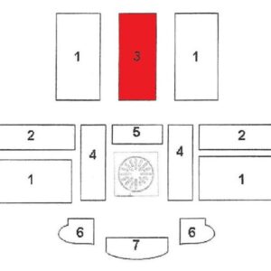 Caminos Solar Rückwandstein mittig