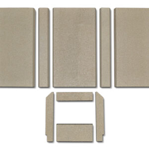 Fireplace Nero Glas Feuerraumauskleidung