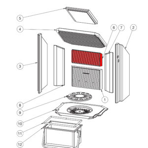 Heta Scan-Line 900 Rückwandstein oben A