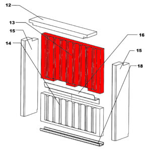 Koppe Nando Rückwandstein oben
