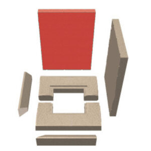 Schmid Ekko 45(45)/80 Rückwandstein B