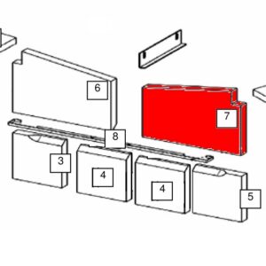 Wamsler Vision Rückwandstein rechts oben